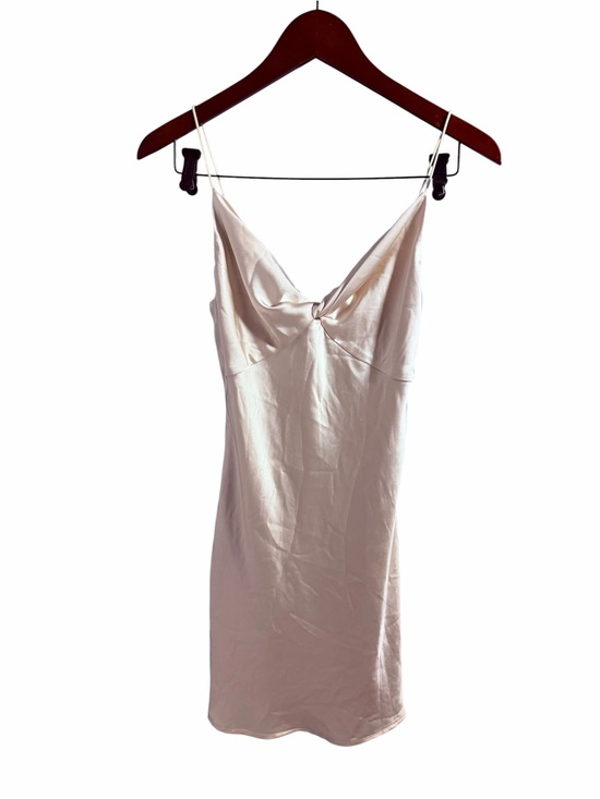 Princess Polly Dresses & Skirts - Princess Polly Pale Blush Satin Twist Front Mini Dress